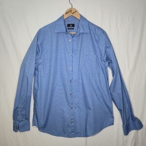 Calvin Klein Men's Blue Long Sleeved Dress Shirt Size 16 (36/37) Large